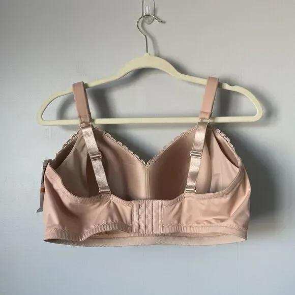 Paramour Nursing Peggy Nude Breastfeeding Bra Wire Free Nude Women's 40DD NWT - Picture 2 of 9